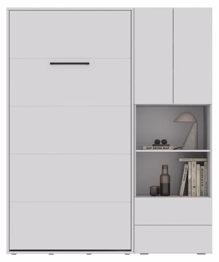 SMARTBett SET M3 letto a scomparsa 100x200 e mobile STA.2.0017 Bianco