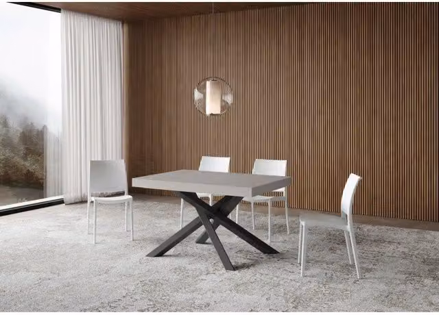 Tavolo allungabile ITAMOBY Volantis Premium con telaio Antracite e piano Cashmere L/P: 140/400 x 90 cm
