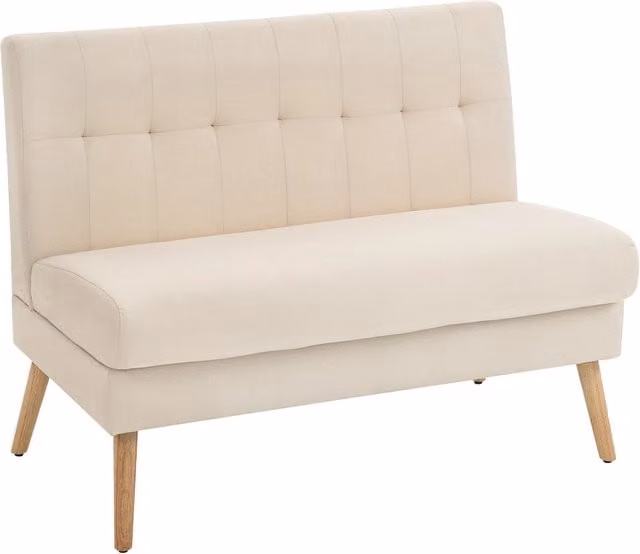 Divano 2 posti ¨C Minimal ¨C beige, tessuto, 80x90