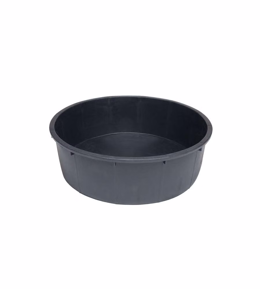Cassa Macerie Tonda 275L in Polietilene Nero - Contenitore Resistente per Edilizia e Cantiere - ICS