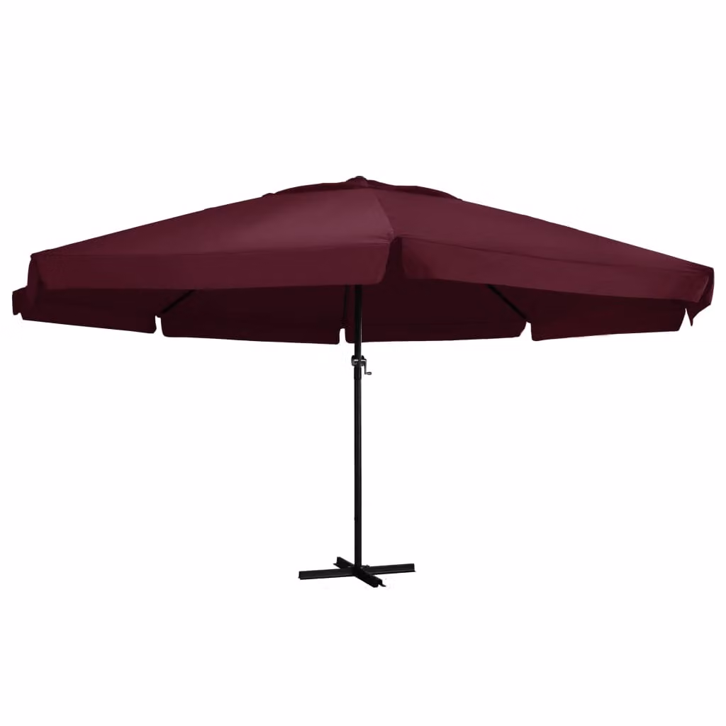 Maison Exclusive - Ombrellone con palo in alluminio, altezza 600 cm, colore bordeaux