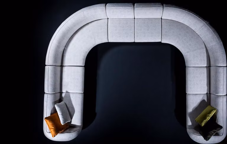 Designer Ecksofa Wohnzimmer Luxus Polstersofa Textil Möbel Stil Wohnlandschaft