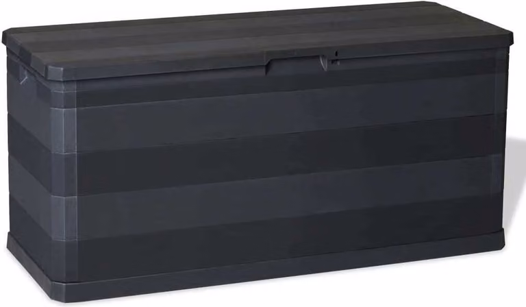 The Living Store Garden Box Nero 117×45×56 cm