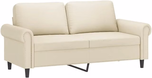 Divano | Divano da soggiorno | Sofa a 2 Posti Crema 140 cm in Similpelle