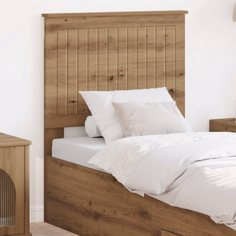 Testiera per letto vidaXL in legno ingegnerizzato rovere marrone stile moderno