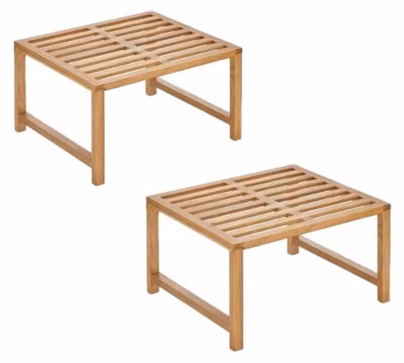 Elzusha - Set di 2 scaffali da cucina in legno massello di faggio