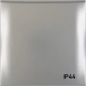 Berker 918282568 Cornice con coperchio ribaltabile e scritta "IP44", cromata, verniciata opaca Integro Flow