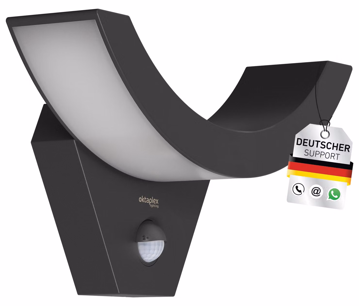 Lampada da parete esterna a LED Lima Motion, 10W, grado di protezione IP54, colore antracite, temperatura di colore 3000K