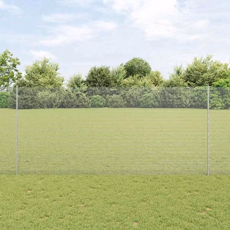 Maison Exclusive - Recinzione con Posto Argento 1,4 x 10 m Acciaio