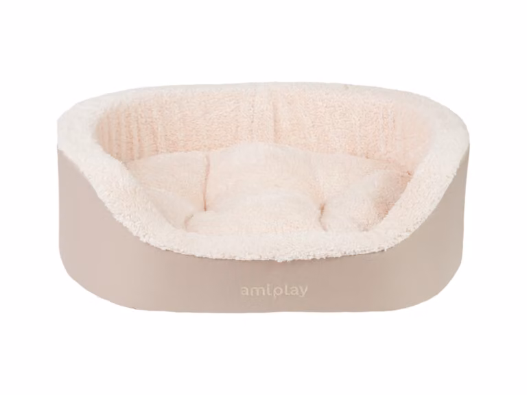 Cuccia per cani ovale ASPEINA beige taglia S, M, L Taglia: M - 64x55x19 cm