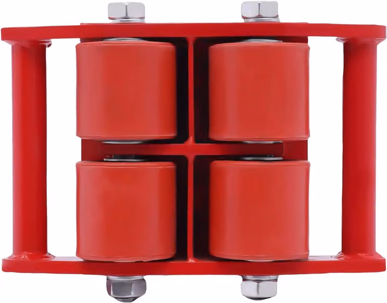 Rotelle per il trasporto di carichi pesanti, rotazione a 360°, design antiscivolo, colore rosso
