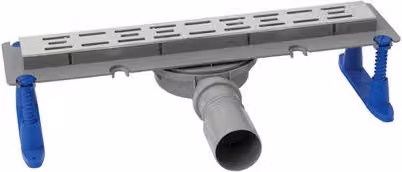 Canalina lineare in ABS con griglia in acciaio inox Mstreet Ghidi, colore argento e grigio, L: 60 cm – 1