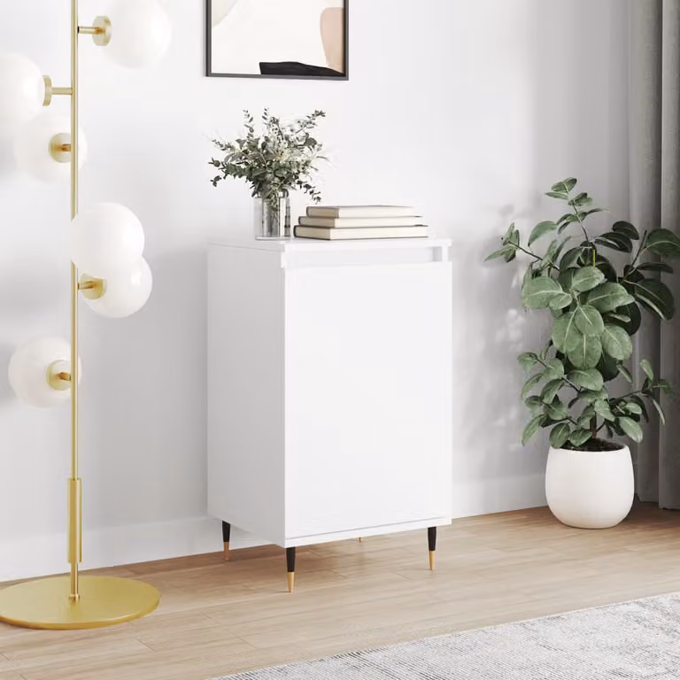 Credenza moderna vidaXL bianca in legno e metallo L/P/H: 40 x 35 x 70 cm