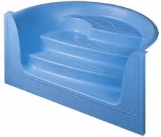 Scala monoblocco in vetroresina per piscina interrata PISCINE ITALIA colore azzurro