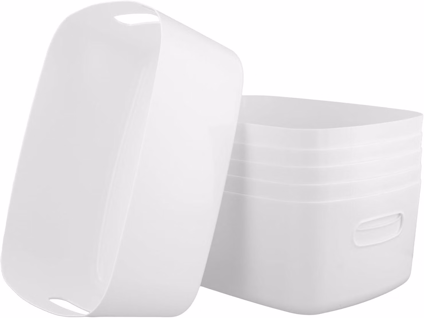 Contenitore in plastica, dimensioni 30,5 x 20,5 x 12 cm, con maniglie, ideale per cucina e bagno