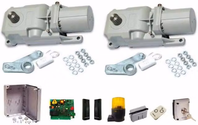Kit completo per cancello battente interrato FAAC GENIUS ROLLER 770 230V con motore da 500 Kg in colore grigio