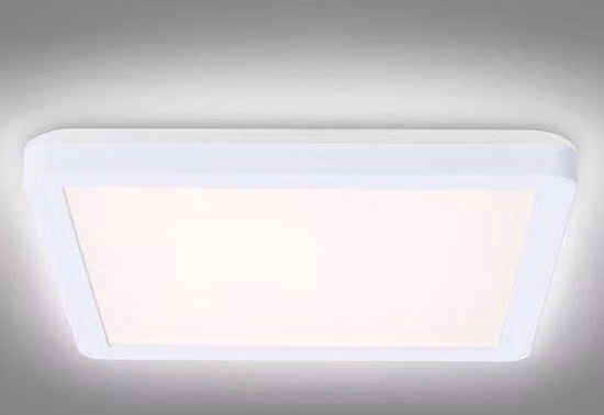Plafoniera a LED 12W - Ultra piatta - Stile moderno - 19x19x25 cm - Quadrata - Illuminazione a LED