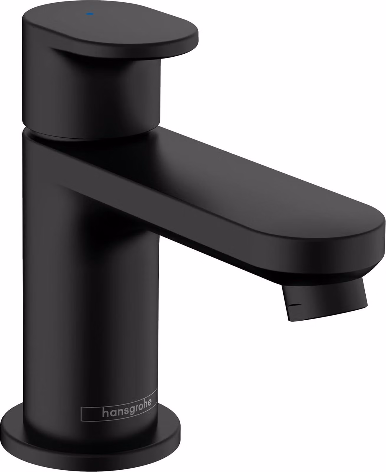 Miscelatore per lavabo, solo acqua fredda, finitura nero opaco, tecnologia EcoSmart, bocchetta di 59 mm