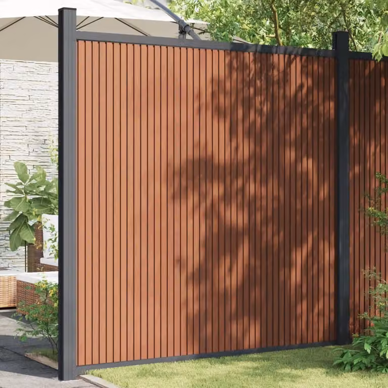Maison Exclusive - Pannello per recinzione in WPC, colore marrone, 173x186 cm