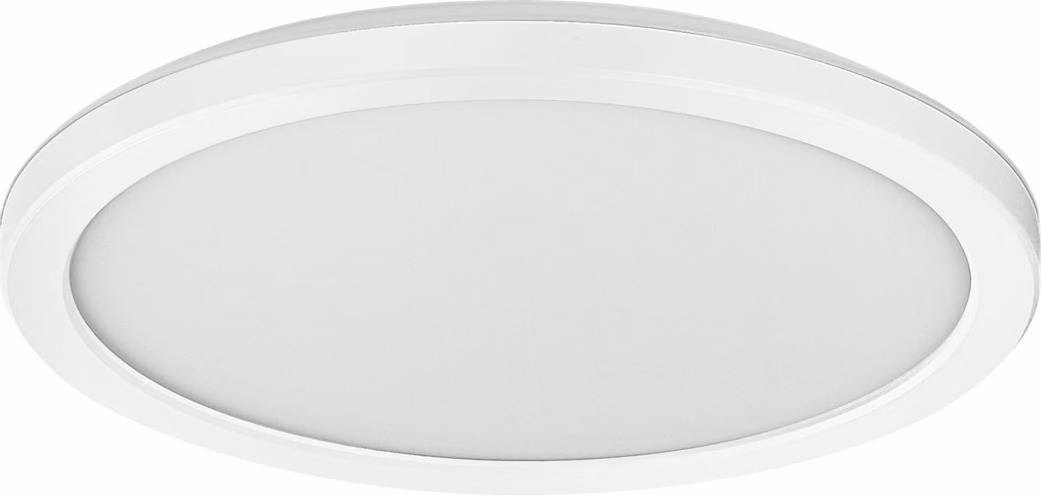 OSRAM ORBIS Ultra Slim plafoniera 235mm, bianco, 15W, 1640lm, luce bianca calda omogenea (3000K) + luce di fondo, dimmerabilità a tre livelli tramite interruttore a parete, ultrapiatto, classe di protezione IP20