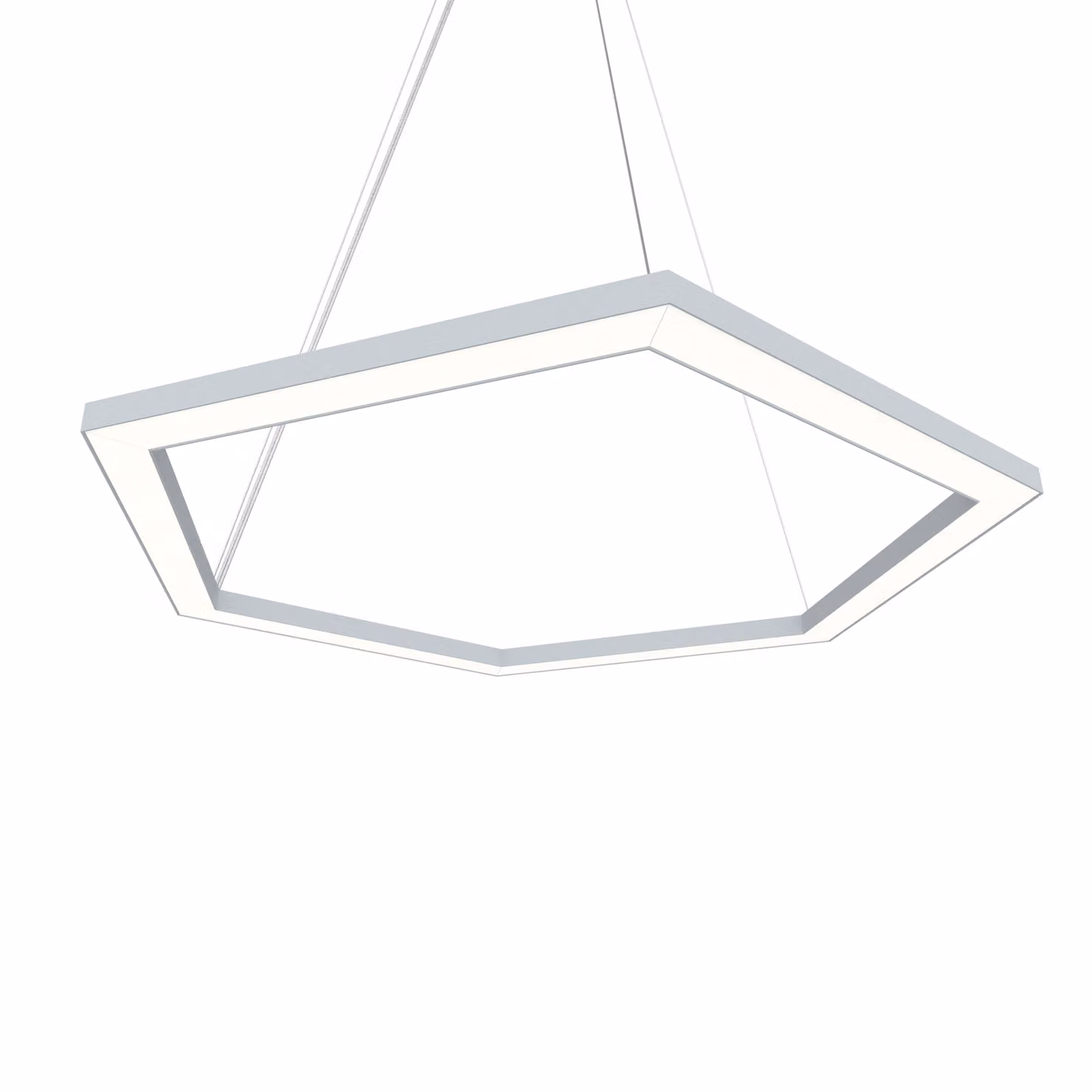 Lampada A Sospensione Esagono D60 Monocolore Opaca