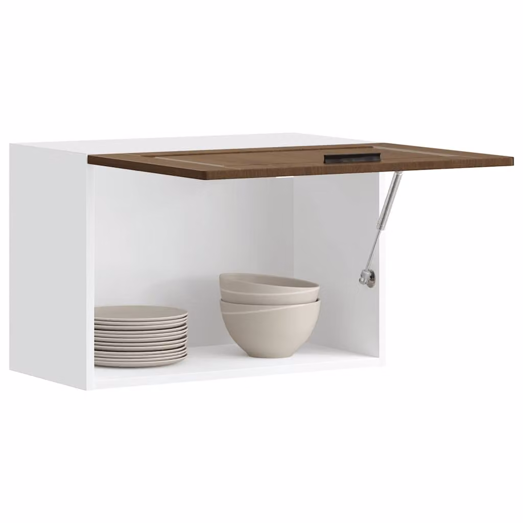 Pensile da cucina moderno vidaXL Porto in legno marrone con ante a battente L: 60 cm, H: 40 cm, P: 31 cm
