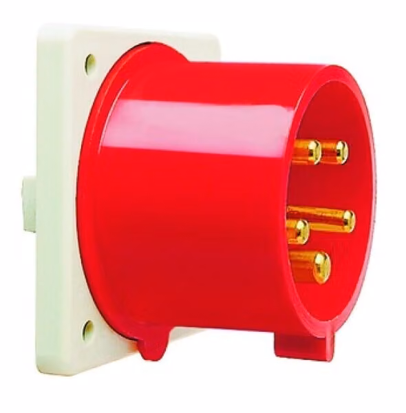 Walther 615 16A 5P 400V 6h IP44 diritto, flangia spina per attrezzi