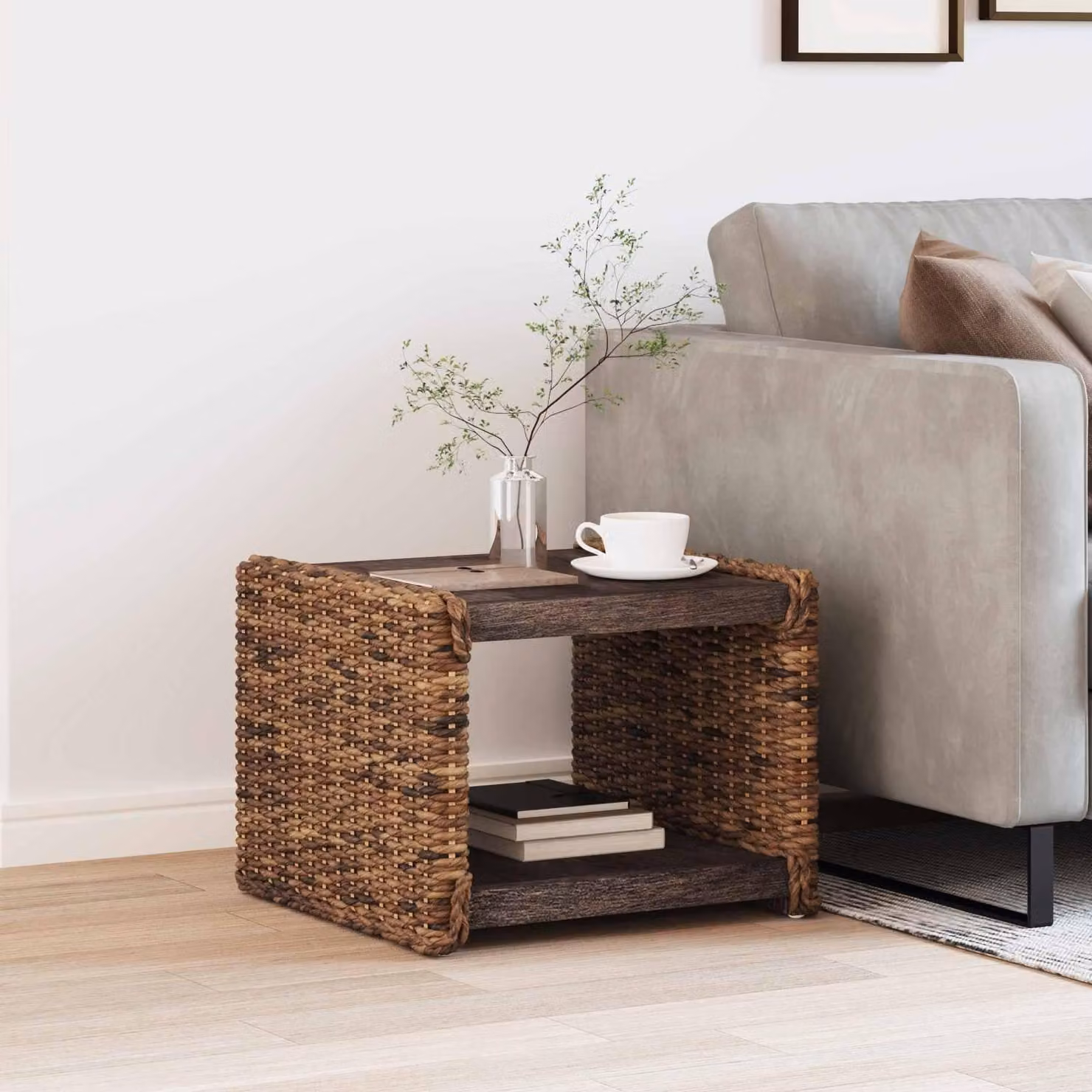 Maison Exclusive - Tavolino da caffè, legno di mogano massello, dimensioni 45 x 45 x 45 cm