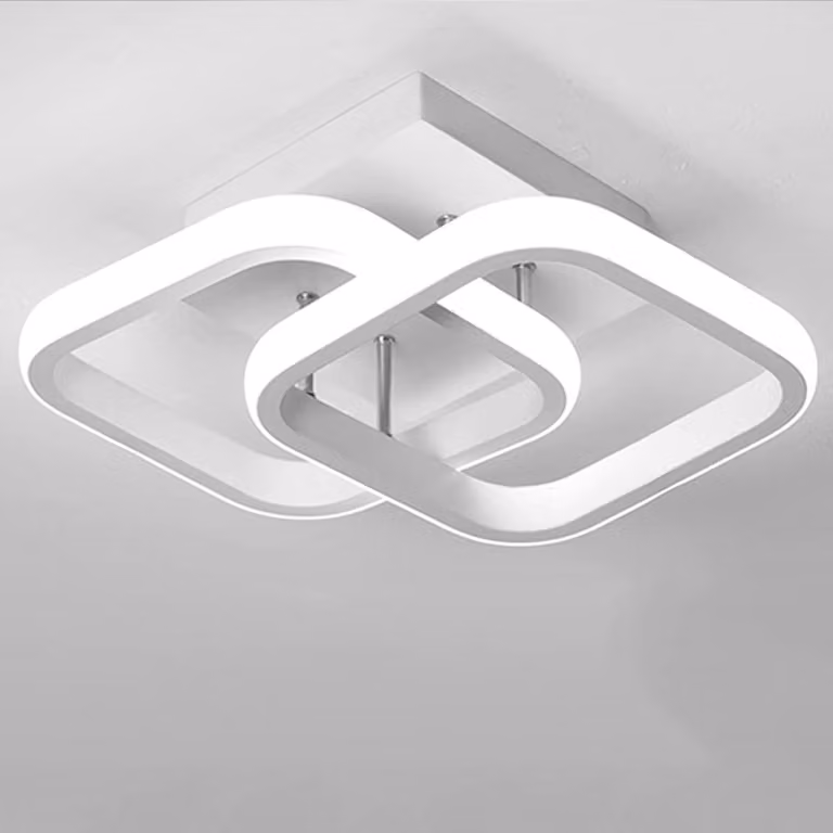 Pannello luminoso a LED, 22W, luce bianca fredda, 6500K, forma quadrata, dimensioni 12x12 cm