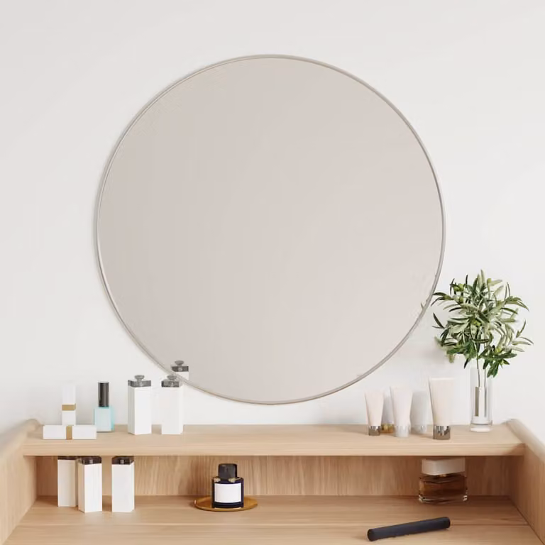 Specchio da parete rotondo vidaXL Argento Ø 60 cm