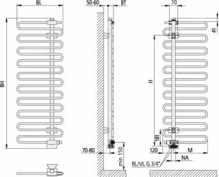 Kermi Icaro BH1446x58x600mm