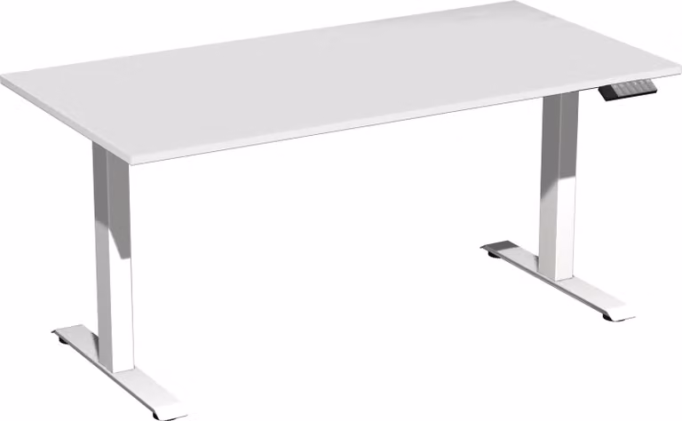 Tavolo Elevate Plus 1600x800x630-1280mm bianco/grigio chiaro