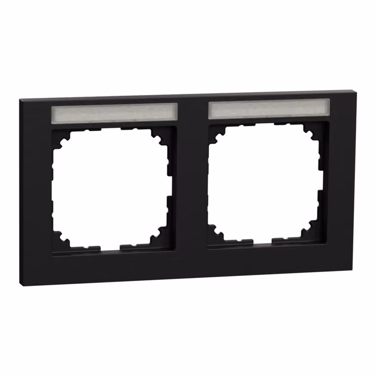 Cornice doppia nera opaca per targhette - Cornice doppia nera MEG4021-3603