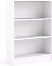 Libreria BASIC Tvilum Bianca con pannello posteriore L: 80 cm, H: 105 cm