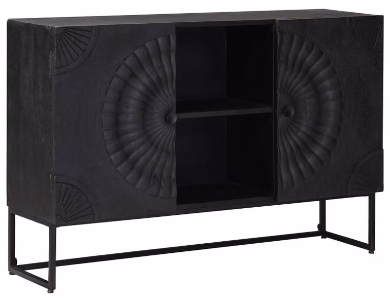 Credenza Nero 105 x 30 x 68 cm