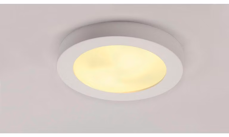 Plafoniera SLV, GL 105 E27, rotonda, gesso bianco, max. 15W