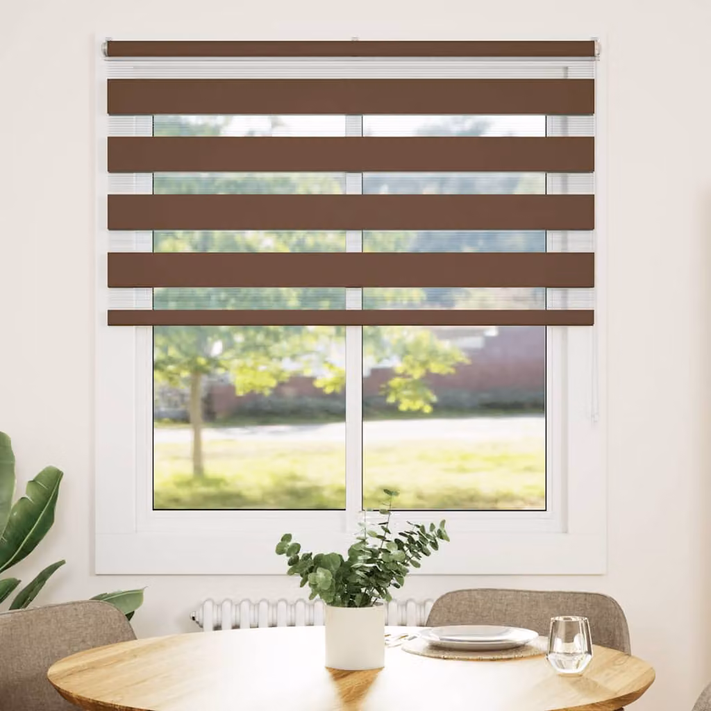 vidaXL Tenda a Rullo Zebra Larghezza Tessuto 125,9 cm Poliestere