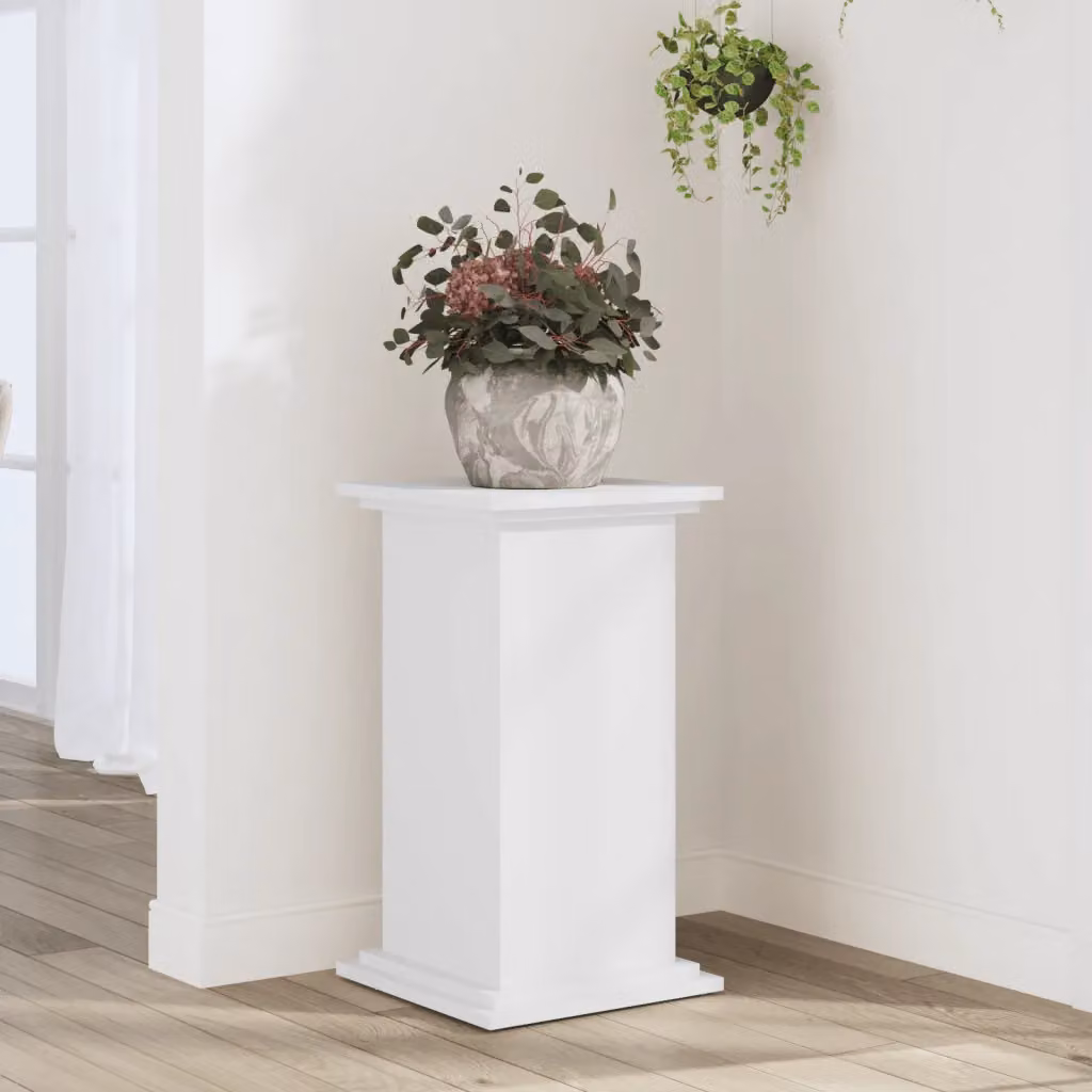Supporto per piante vidaXL in legno ingegnerizzato bianco, L/P/H: 33 x 33 x 60 cm