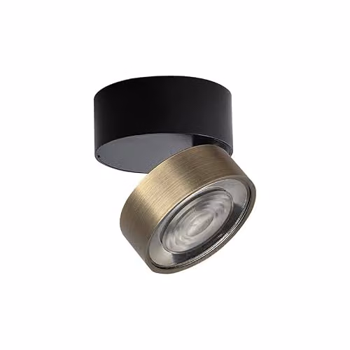 Hole Lampada da soffitto nero/bronzo LED 7W IP20 3000K CRI90 - Lampada da soffitto orientabile in alluminio - Gruppo Rossini