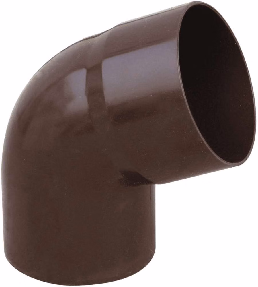 Curva PVC diam. 80 mm Marrone per Gronda Angolo 67° - Facile Posa