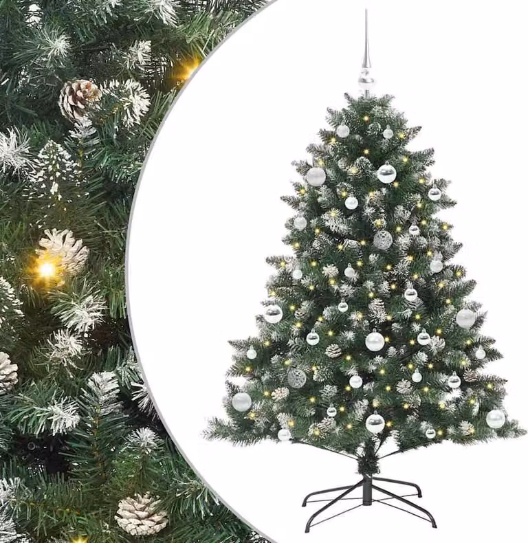 Albero di Natale artificiale con 150 LED Verde 150 cm