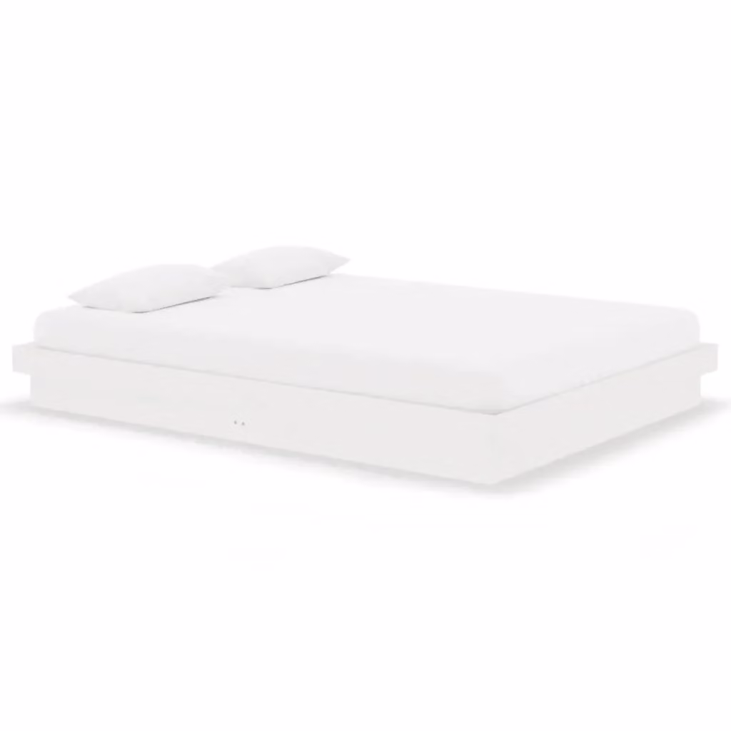 vidaXL Giroletto in Legno di Pino Massello Bianco L: 138,5 cm, P: 194 cm – 2