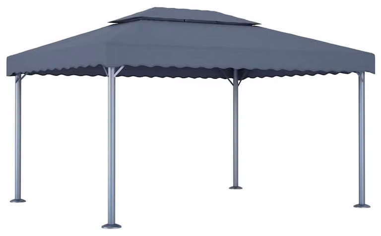 Tenda da festa - 400 x 300 cm, colore antracite - Struttura in alluminio e acciaio