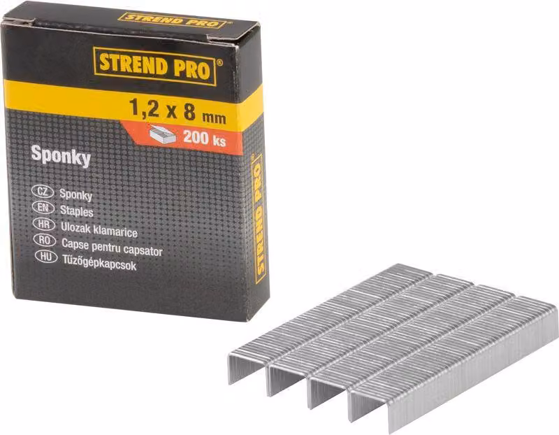 Graffe Strend Pro KF1062-06, 8 mm, per cucitrice, 1.2 mm, conf. 200 pz