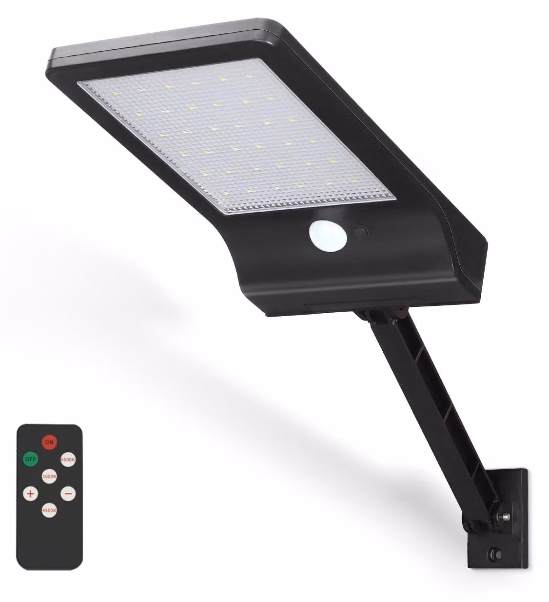 Lampada solare a LED con telecomando, 8900 lumen, 6500 K, grado di protezione IP65, dimensioni 217 x 323 x 57 mm