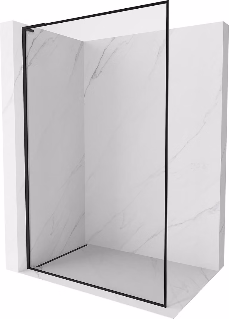 Mexen Kioto-XF L pannello doccia Walk-in con cornice 70 x 202 cm, trasparente 10 mm, nero - 800-070-174-70-00-XF