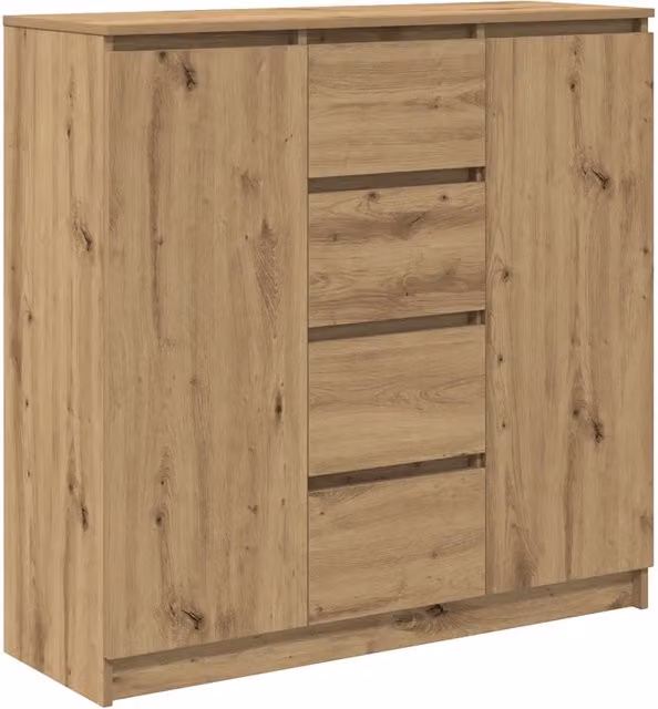 Credenza | Madia | Buffet da pranzo | Armadio da pranzo con Cassetti Rovere Artigianale 100,5x35x98,5 cm