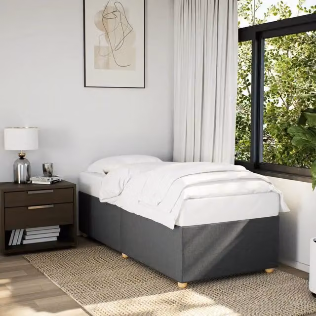 Giroletto senza Materasso Grigio Scuro 80x200 cm Tessuto 3284688