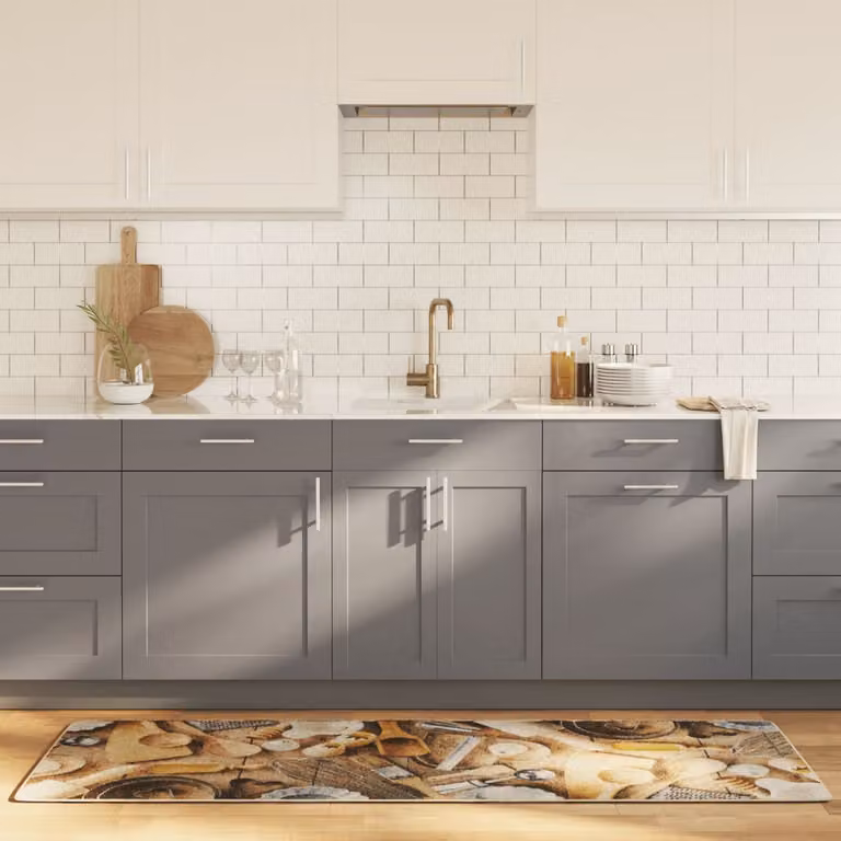 vidaXL Tappeto da Cucina Multicolore con Design Astratto Moderno, Lavabile e Assorbente, L 60 cm x P 180 cm