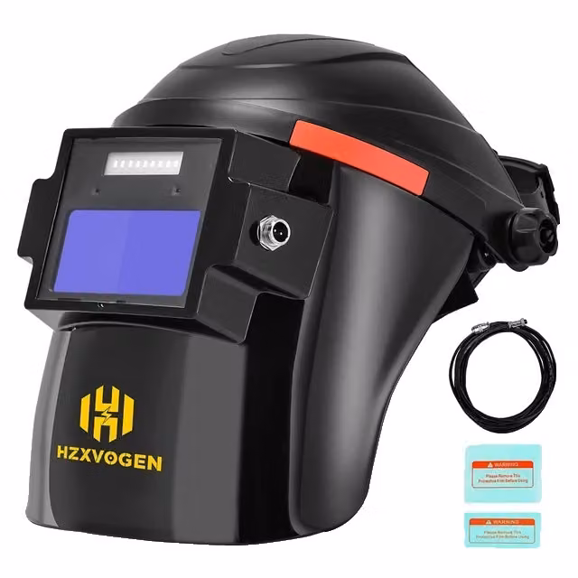 Casco per saldatura, tecnologia di oscuramento sincronizzato, luce LED TrueColor, nero